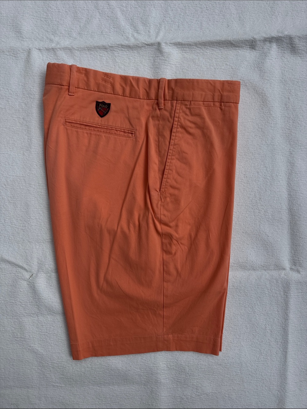 Mens Polo by Ralph Lauren Coral-Orange Men’s Flat Front Chino Shorts 35